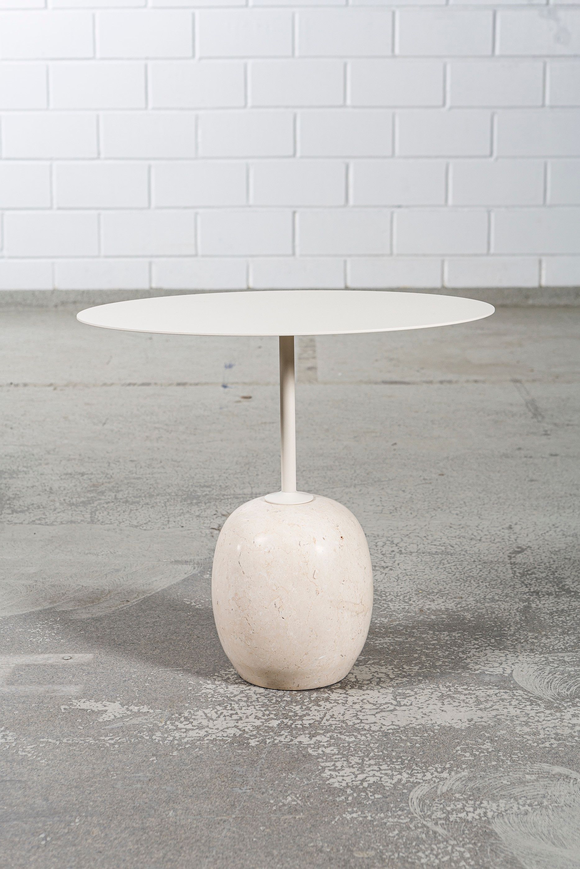 Lato LN9 coffee table, white Cream Diva marble Franckly