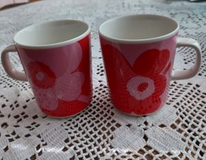 Marimekko Oiva - Juhla Unikko mug 2,5 dl, pink - red | Pre-used design |  Franckly