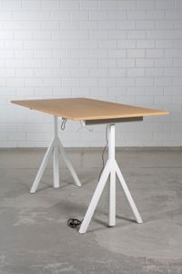 String Furniture String Works height adjustable work desk, 120 cm, oak