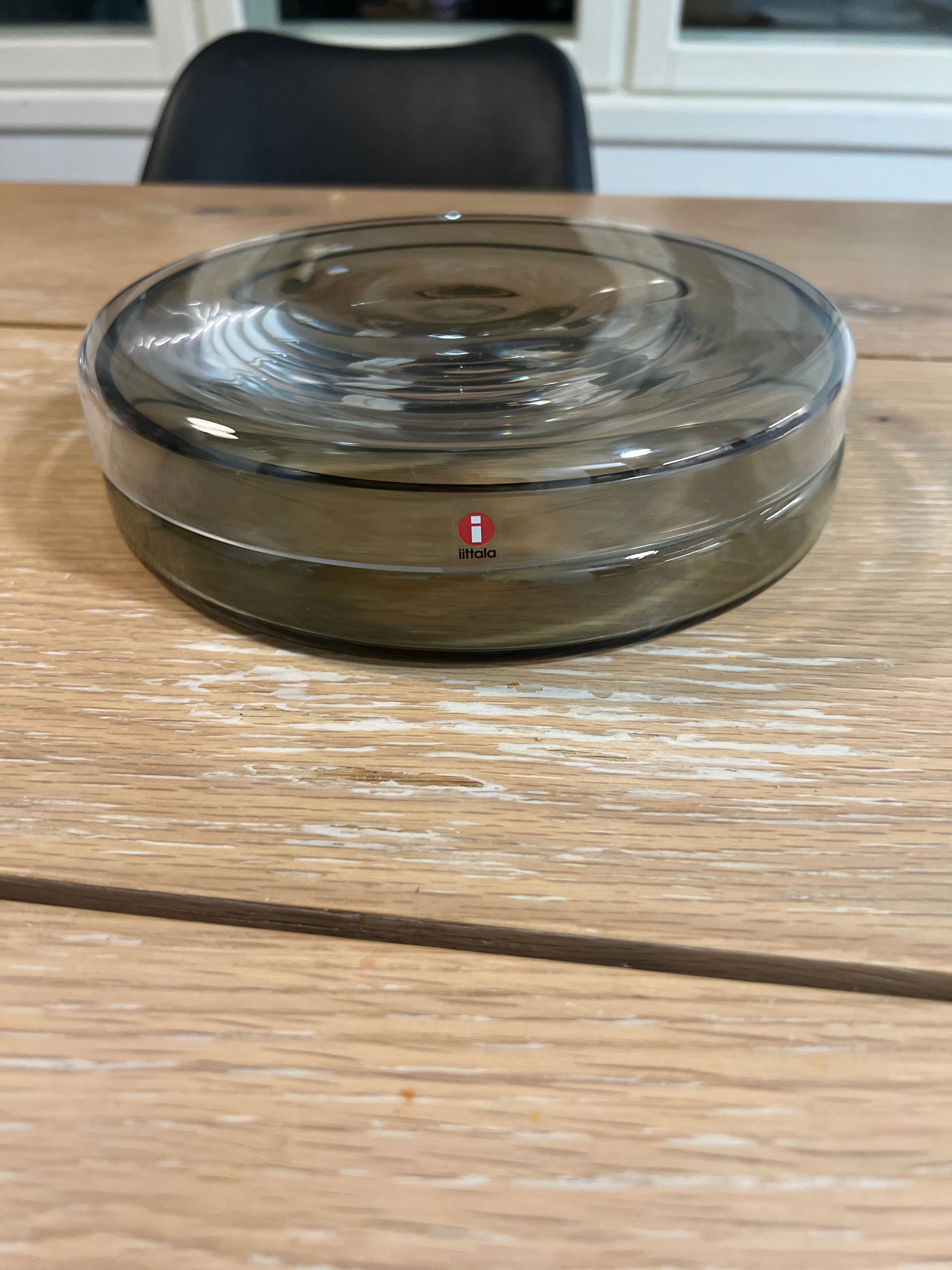 <廃盤品> VITRIINI （clear-light gray） iittala Large Clear Vitriini Box - Finnish Wedding Gifts