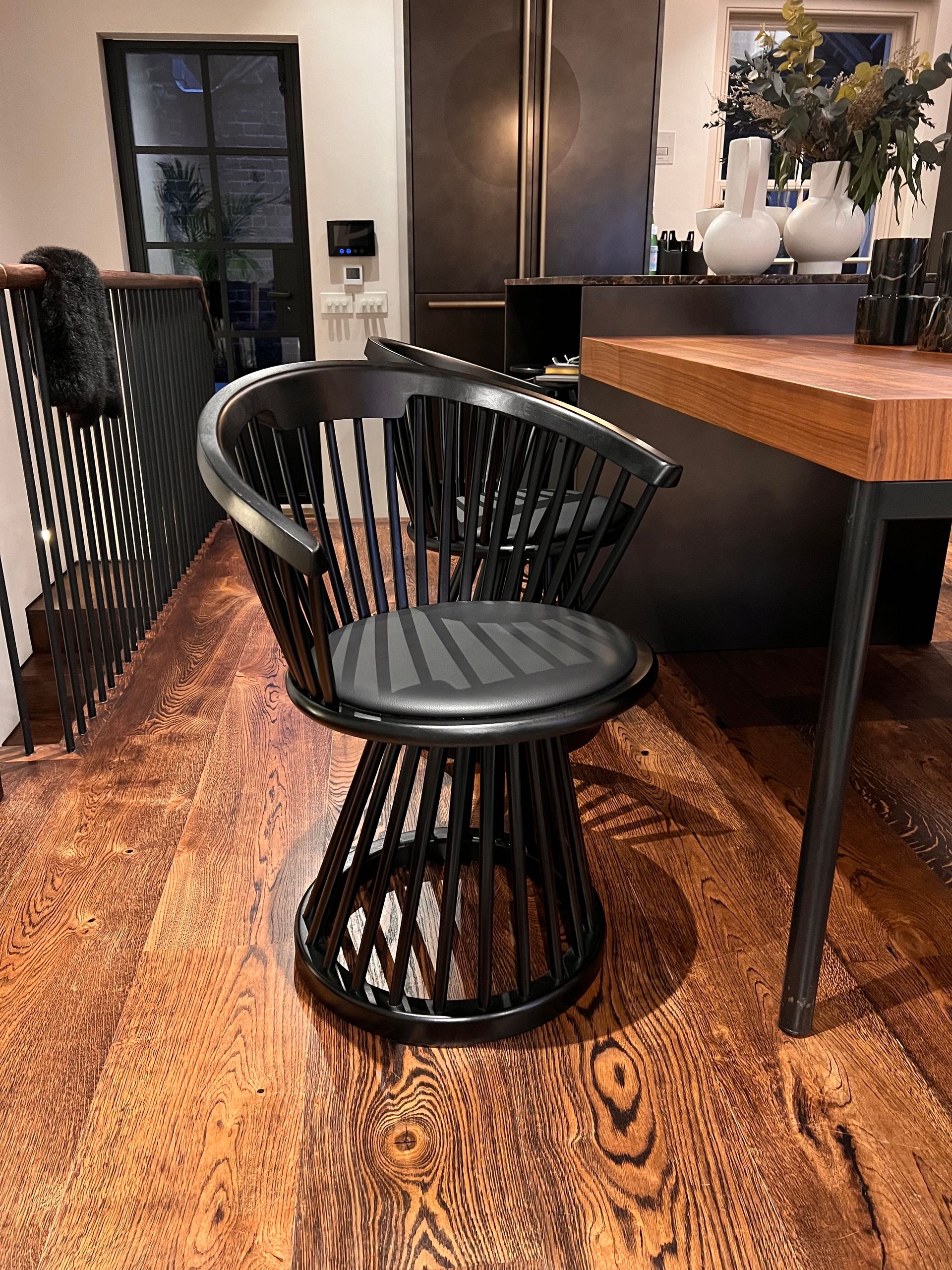 Furniture Tom Dixon Fan Chair Tom Dixon Black Birch Fan Dining