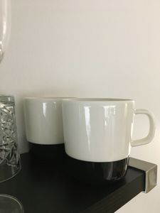 Marimekko Oiva - Puolikas mug 4 dl, white - black | Pre-used design |  Franckly