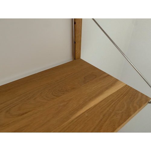 Shelf Library wall shelf H1148, oiled oak Franckly