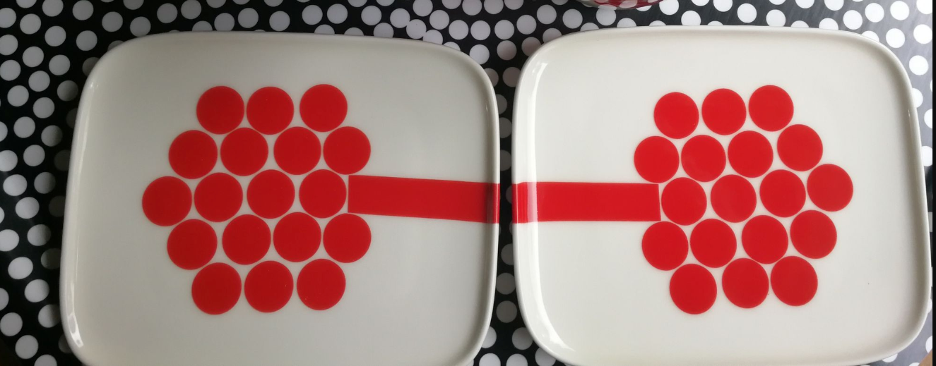 Oiva Hortensie plate 15 x 12 cm, red Franckly