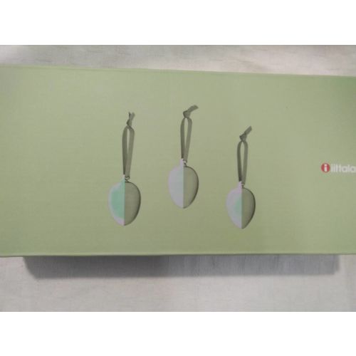 Iittala glass eggs 3 pcs, orange lilac green Franckly