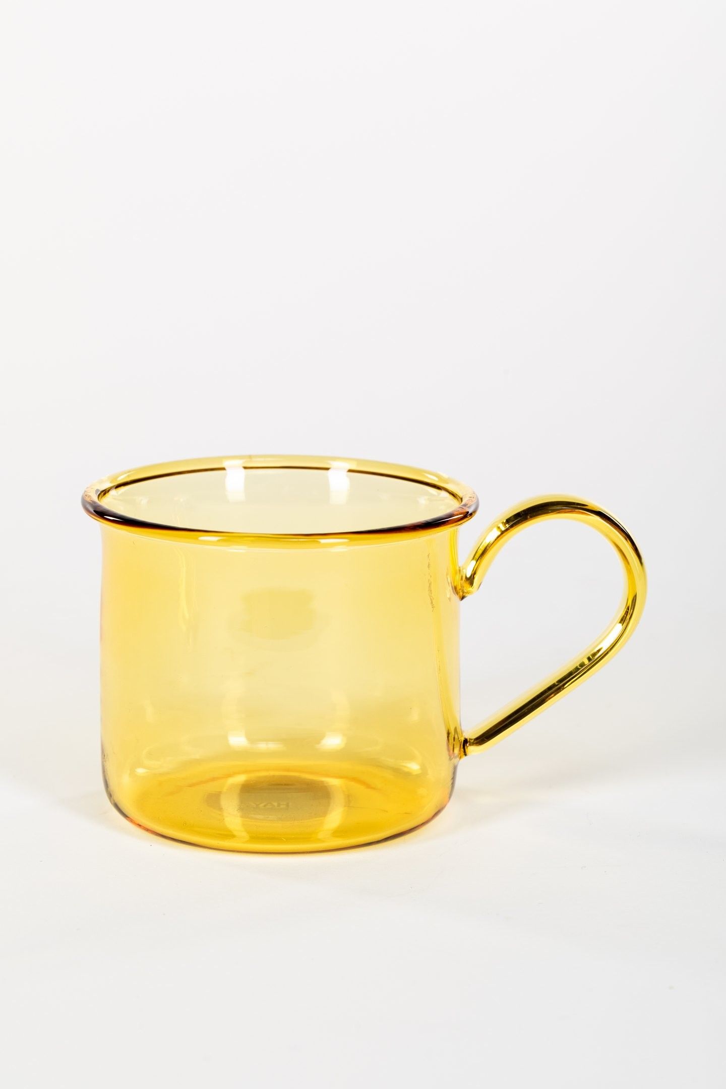 Glass cup, yellow Franckly