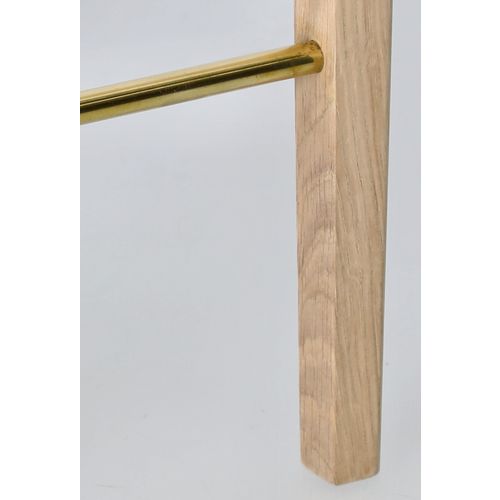 No 1 side table, 35 x 25 cm, soaped oak white marble Franckly