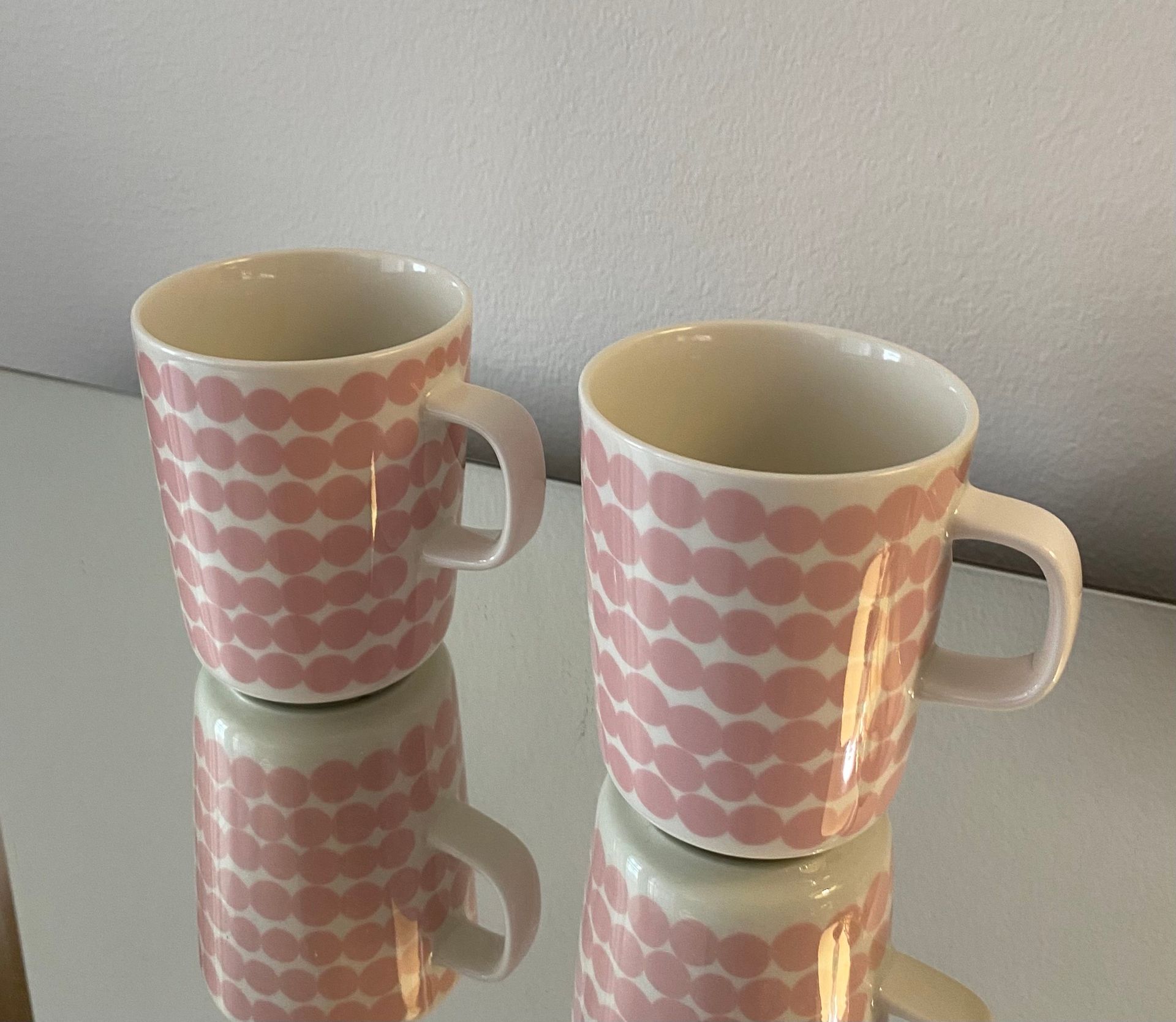 Oiva Siirtolapuutarha Räsymatto mug 2,5 dl, white-pink Franckly