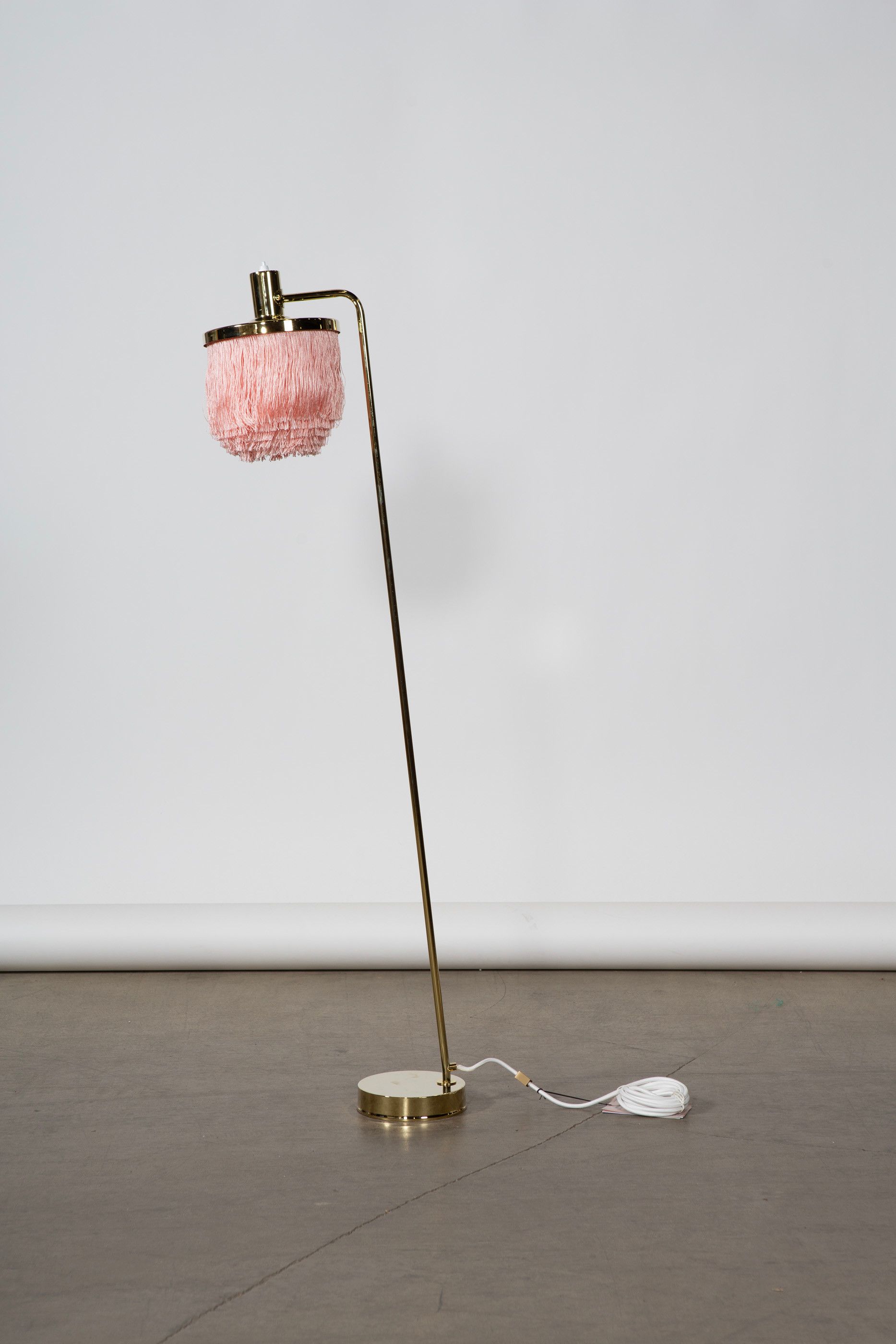 Fringe floor lamp, pale pink Franckly