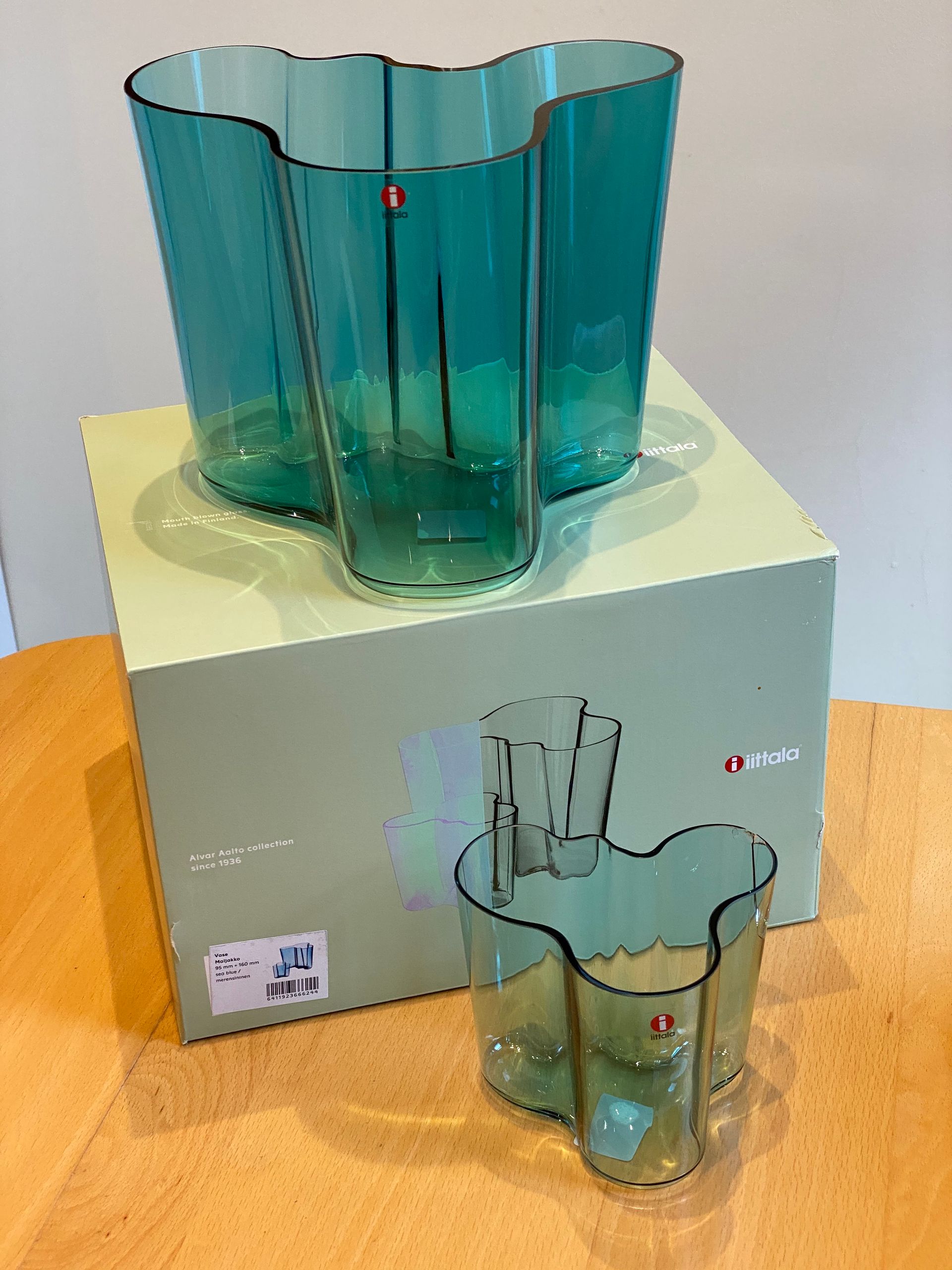 Lot De 2 Verres Iittala Aino Aalto 33 Cl - Design Scandinave Intemporel - Vert D'eau - Empilable, Va Au Lave-vaisselle