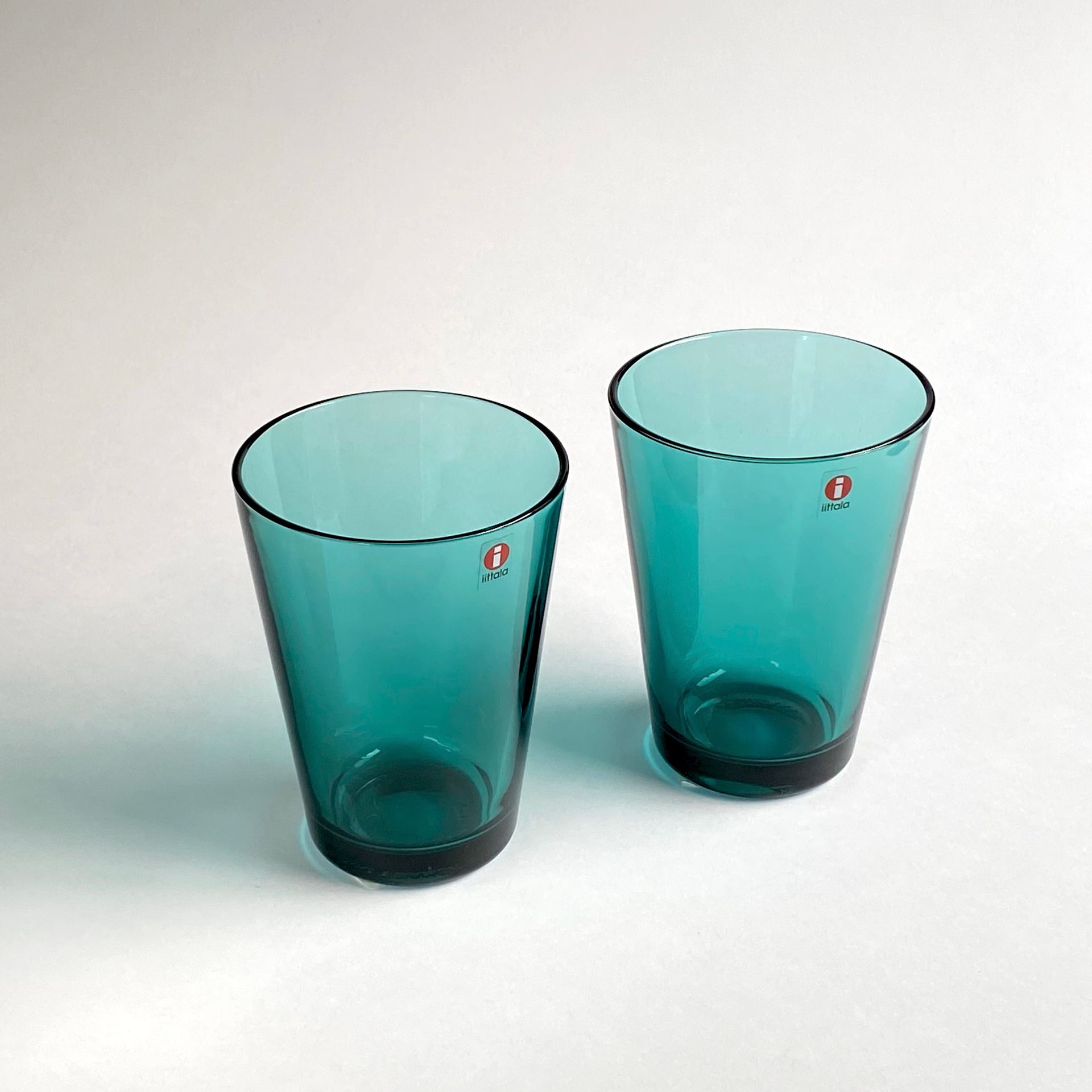 Set of 2 Iittala Kaj Franck Kartio tumblers, sea blue, 40 cl 