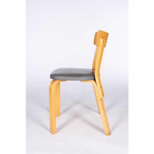 Aalto chair 69, grey leather | Franckly