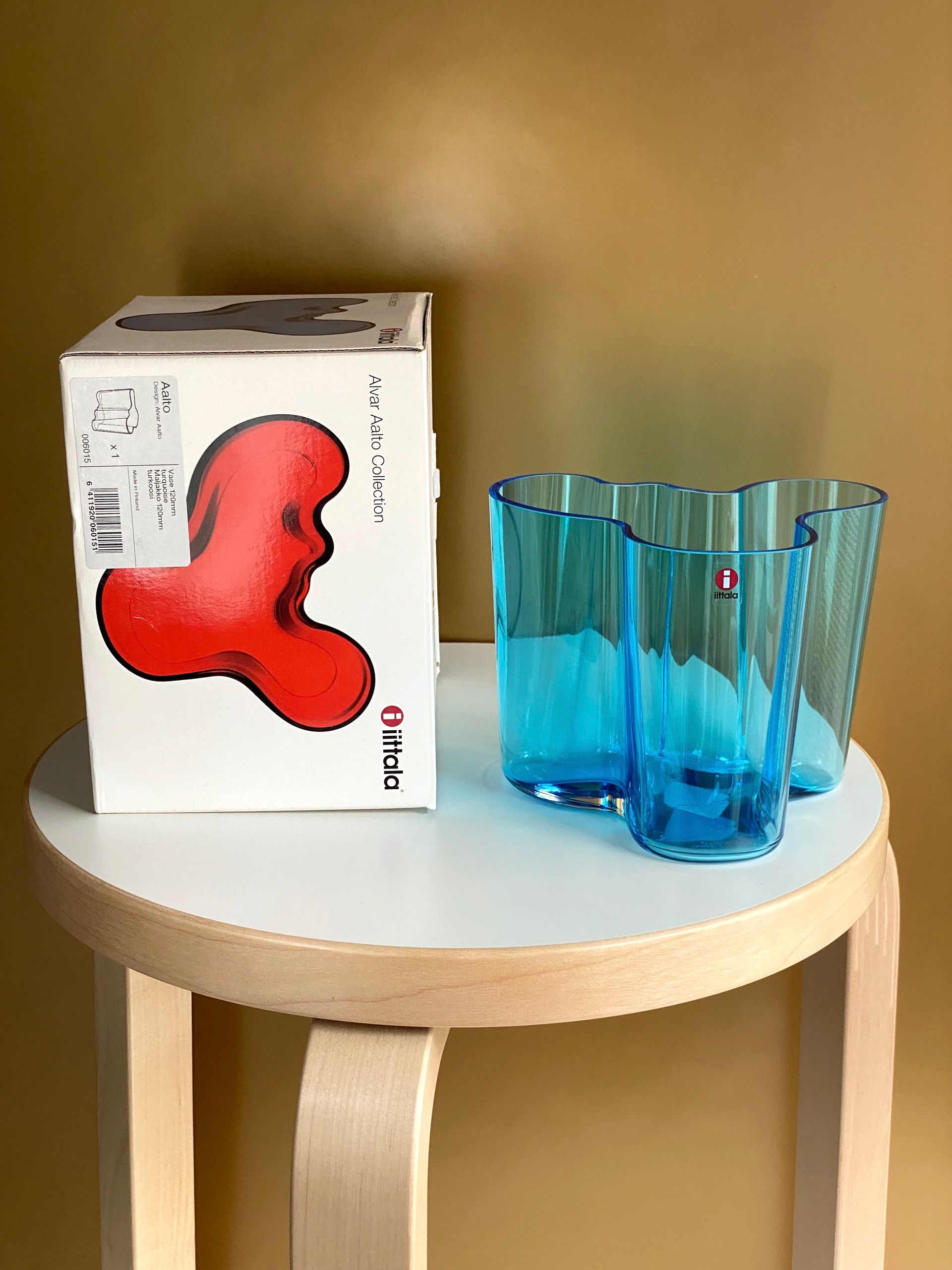 Iittala Alvar Aalto vase 120 mm, turquoise | Franckly