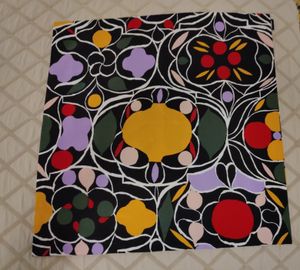 Marimekko Talvipalatsi cushion cover, black-yellow-green-purple | Pre-used  design | Franckly