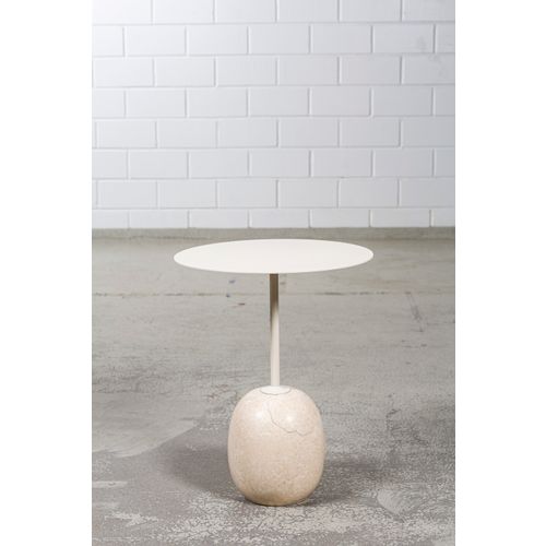 Lato LN8 coffee table, white Cream Diva marble Franckly