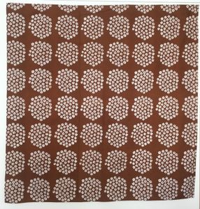 Marimekko Puketti Kangas Ruskea Valkoinen Punainen Kaytetty Design Franckly