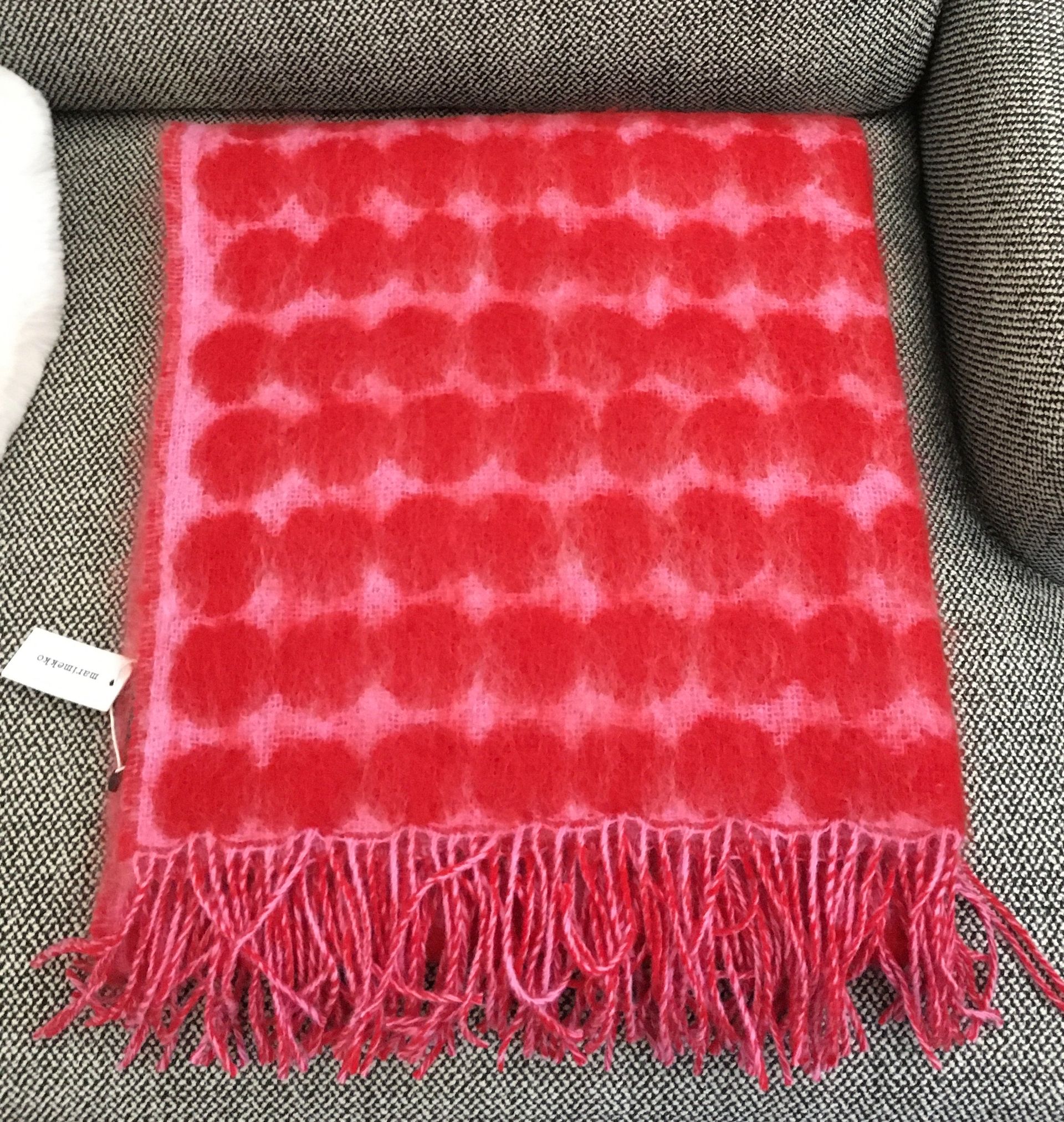 Räsymatto blanket, red - pink | Franckly