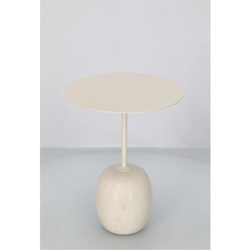 Lato LN8 coffee table, white Cream Diva marble Franckly