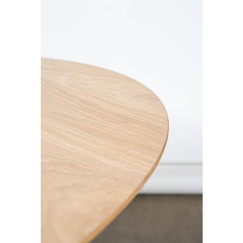 Palais Royal dining table, 130 cm, white stained oak Franckly