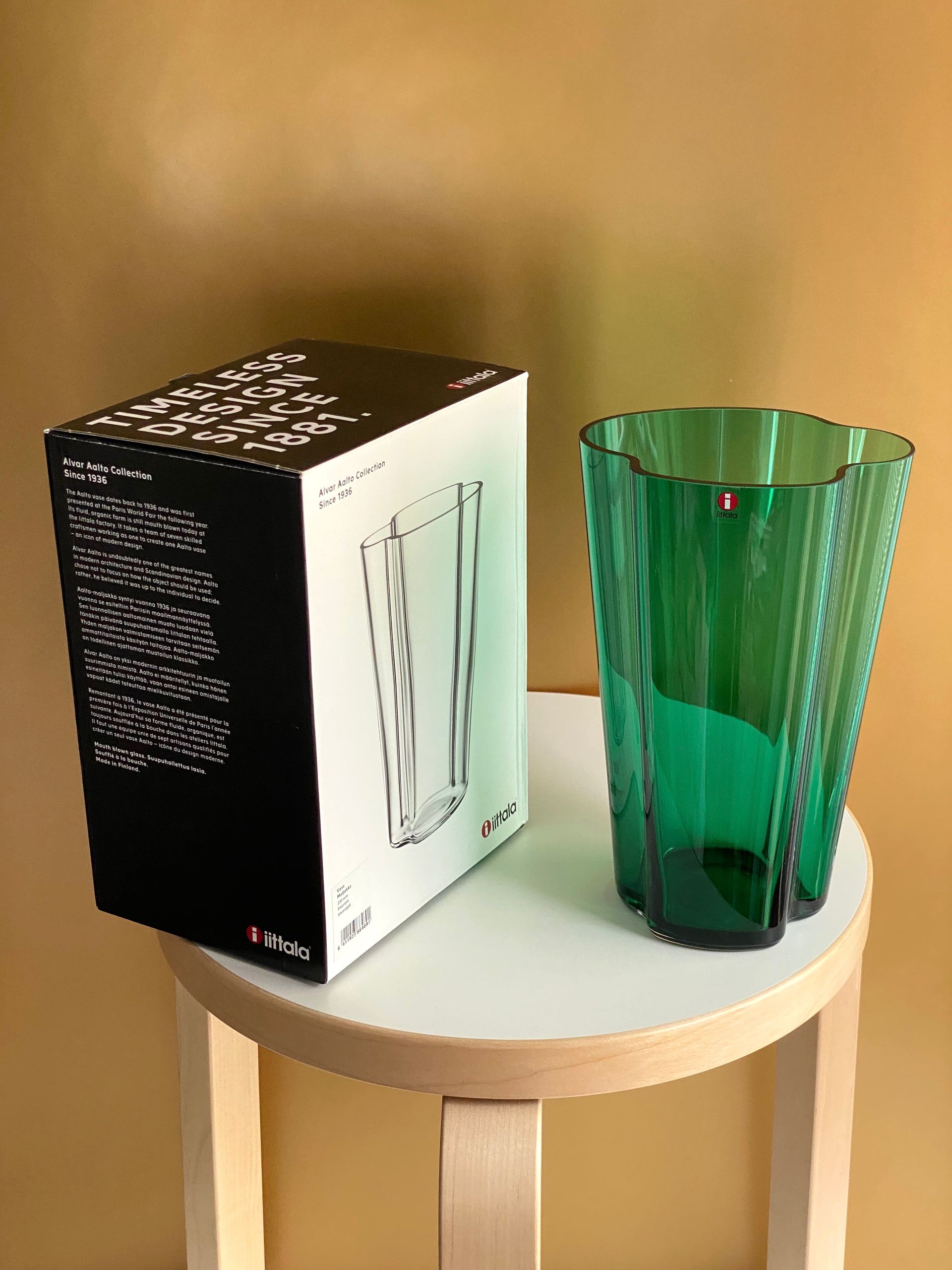 Iittala Alvar Aalto vase 220 mm, emerald | Franckly